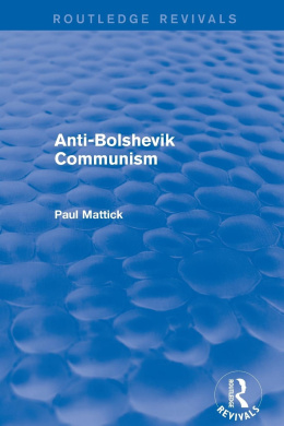 Revival: Anti-Bolshevik Communism (1978) (Routledge Revivals) cover